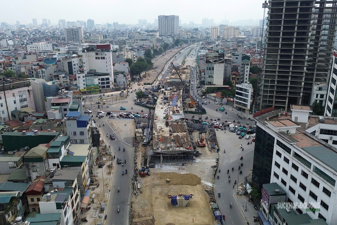 Hai cầu vượt Vành đai 1 tăng tốc thi công, hướng tới hoàn thành cuối năm 2026 - Ảnh 8.