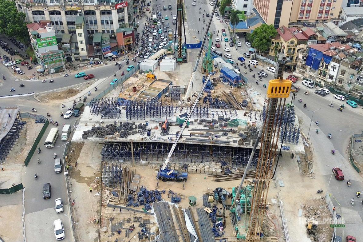 Hai cầu vượt Vành đai 1 tăng tốc thi công, hướng tới hoàn thành cuối năm 2026 - Ảnh 10.