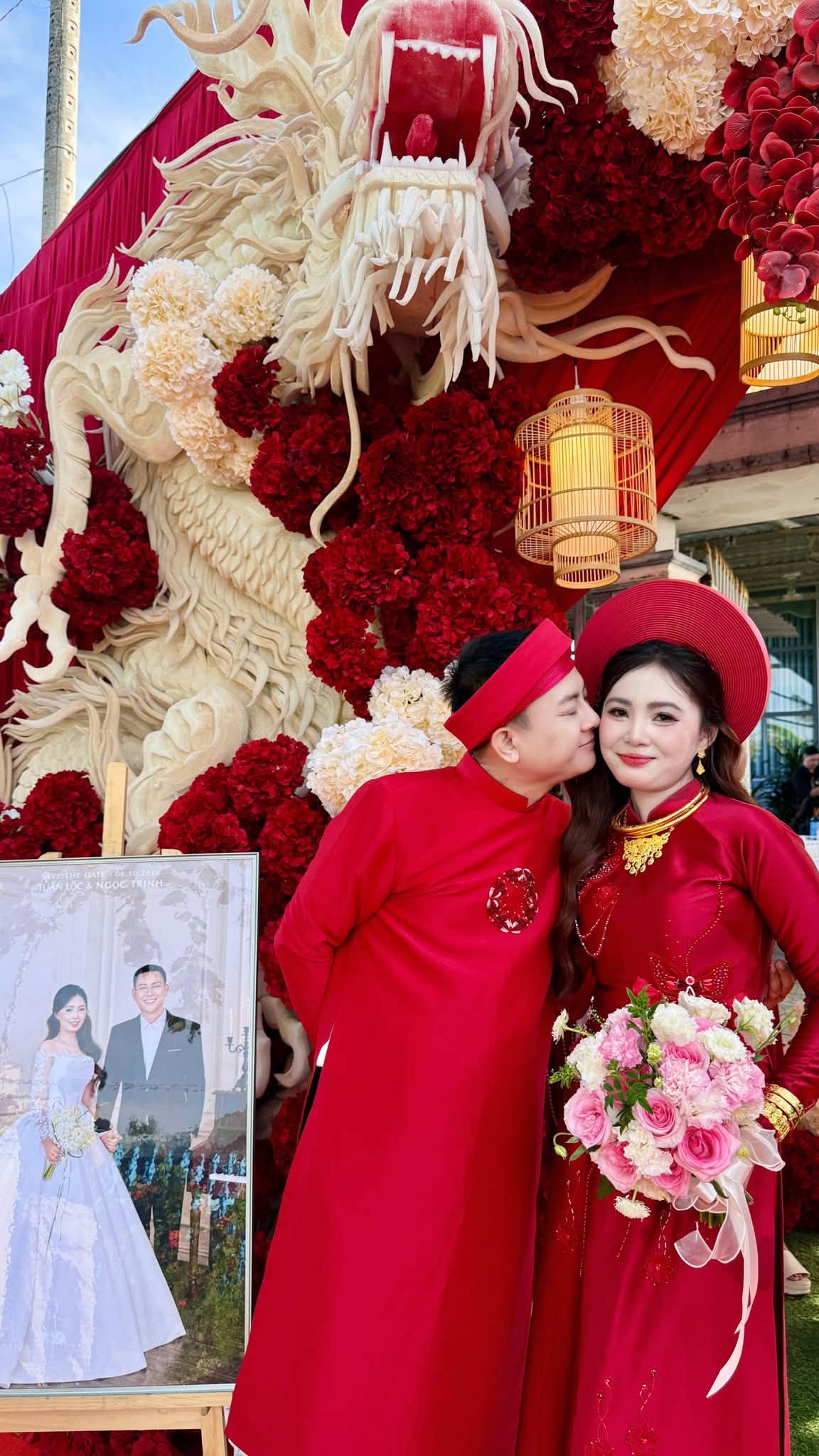 Hoài Lâm 'xả' kho ảnh cưới, cô dâu Ngọc Trinh có khoảnh khắc gây chú ý- Ảnh 6.