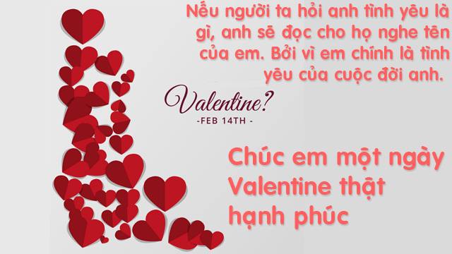 Lời chúc ngày Valentine 14/2 tặng người yêu ngọt ngào nhất- Ảnh 1. Lời chúc ngày Valentine 14/2 tặng người yêu ngọt ngào nhất- Ảnh 1.