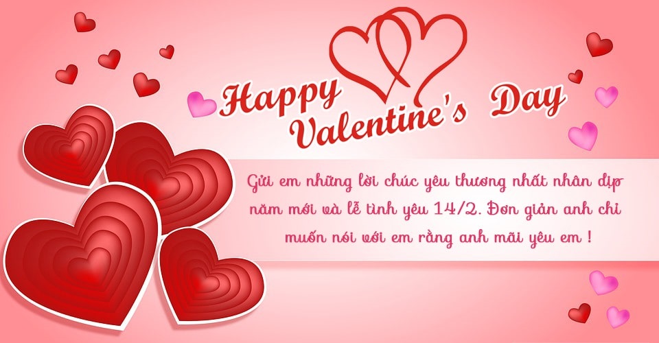 Lời chúc ngày Valentine 14/2 tặng vợ chồng yêu thương nhất