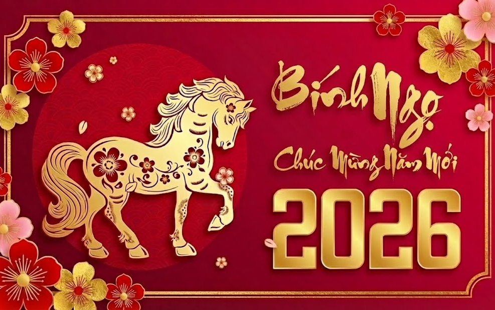 Những mẫu thiệp chúc Tết Bính Ngọ 2026 đẹp nhất