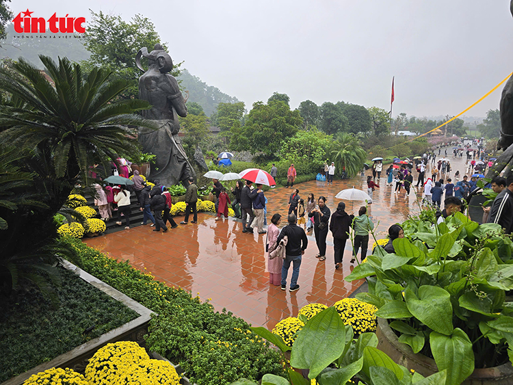 Khách thập phương đội mưa xuân vãn cảnh chùa Địa Tạng Phi Lai- Ảnh 3.