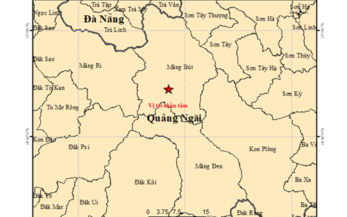 Quảng Ngãi lại hứng 5 trận động đất liên tiếp ngày mùng 7 Tết- Ảnh 2. Quảng Ngãi hứng 6 trận động đất liên tiếp những ngày đầu năm Bính Ngọ