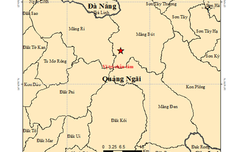 Quảng Ngãi lại hứng 5 trận động đất liên tiếp ngày mùng 7 Tết
