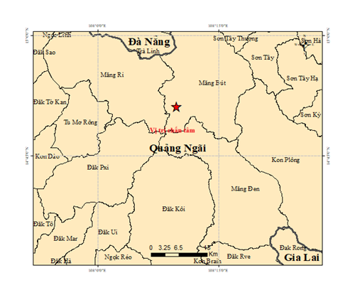 Quảng Ngãi lại hứng 5 trận động đất liên tiếp ngày mùng 7 Tết- Ảnh 1. Quảng Ngãi lại hứng 5 trận động đất liên tiếp ngày mùng 7 Tết- Ảnh 1.