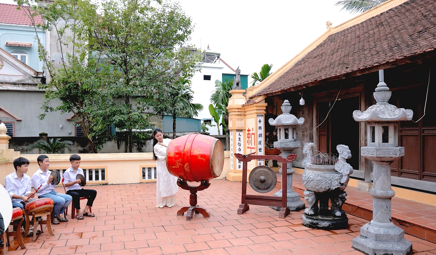 Thanh âm linh thiêng của trống tế ngày Xuân- Ảnh 2.