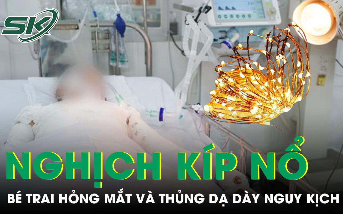 Cách sơ cứu đúng khi bị chấn thương mắt- Ảnh 2. Nghịch kíp nổ tự chế, bé trai hỏng mắt và thủng dạ dày nguy kịch
