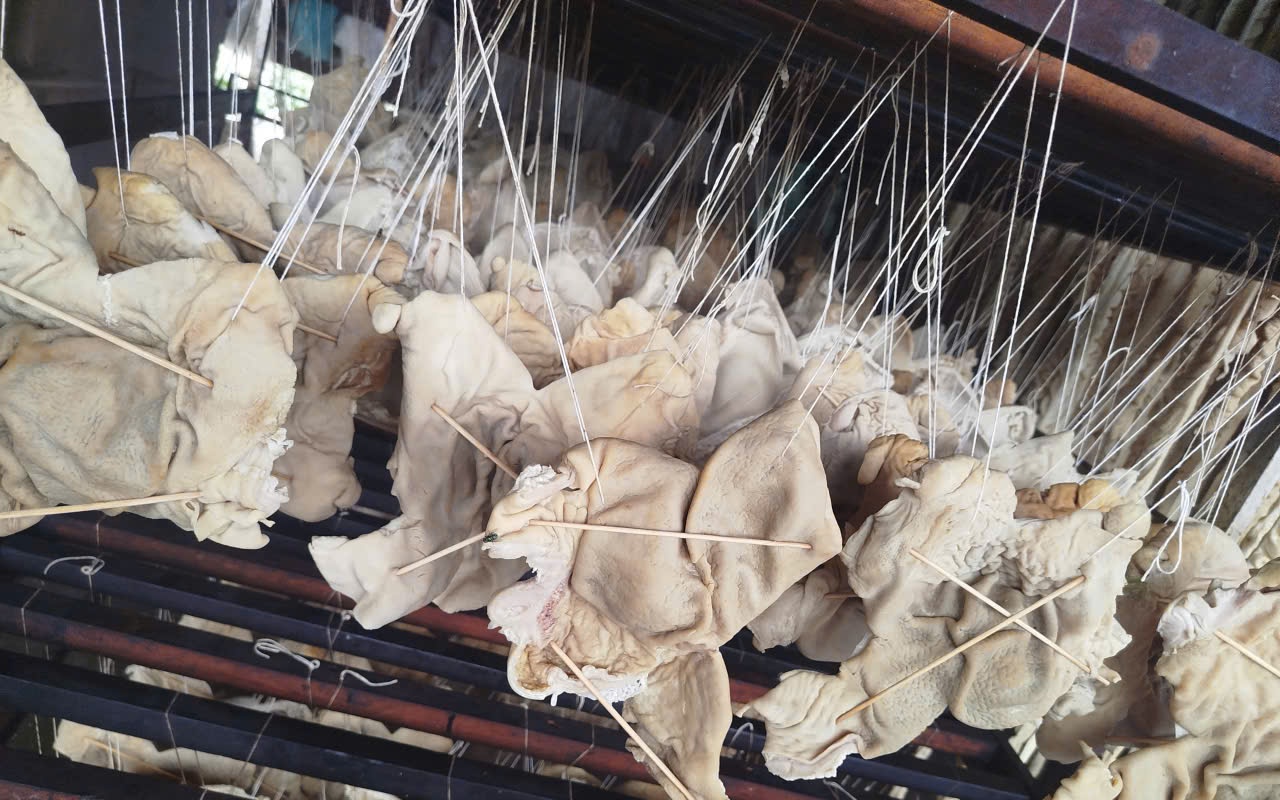 Hãi hùng phát hiện hơn 1 tấn lòng lợn có dấu hiệu phân hủy, bốc mùi hôi thối trong xe tải- Ảnh 2. Kiểm tra đột xuất công ty Trường Huy, phát hiện hơn 55 tấn lòng lợn, chân gà không rõ nguồn gốc trong kho lạnh