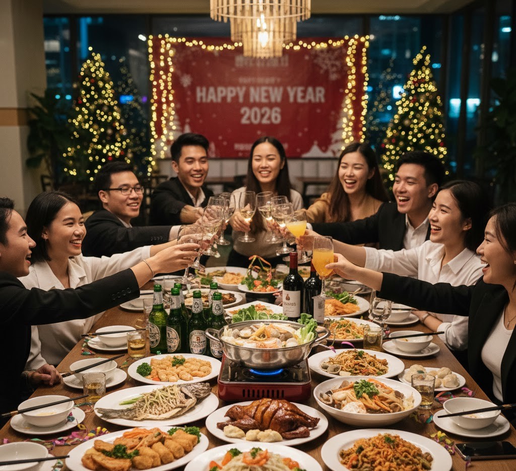 Bí quyết giữ vóc dáng khi dự tiệc tất niên liên miên- Ảnh 1.