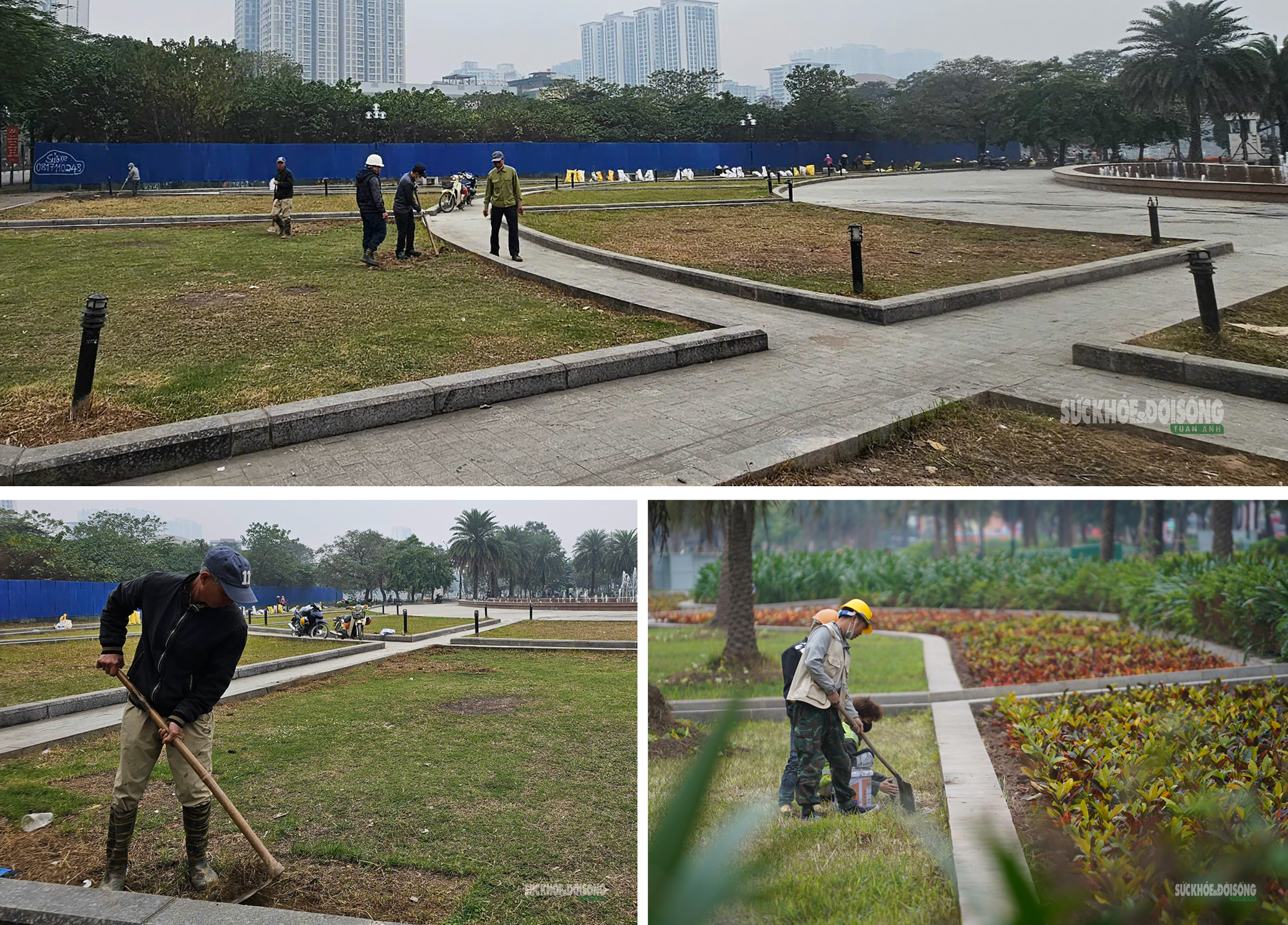 'Thay áo mới' cho công viên hồ điều hòa Mai Dịch dịp cận Tết- Ảnh 6.