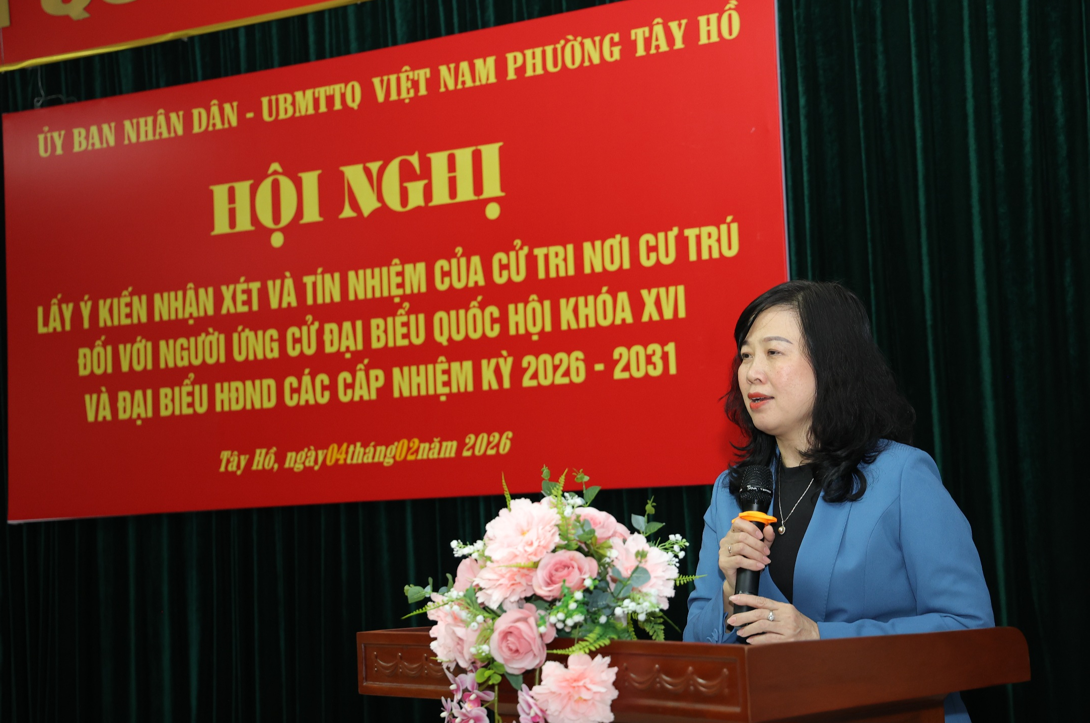 100% cử tri nơi cư trú tín nhiệm giới thiệu Bộ trưởng Bộ Y tế Đào Hồng Lan ứng cử Đại biểu Quốc hội Khoá XVI- Ảnh 1.