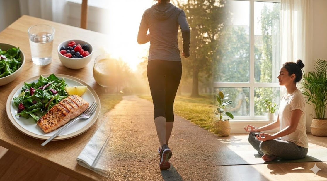 Duy trì lối sống lành mạnh giúp ổn định nội tiết tố hiệu quả 