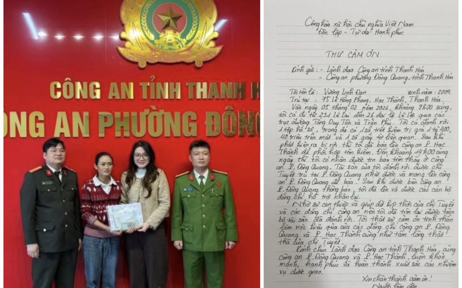 Nhặt được túi vàng ngày giáp Tết, hai phụ nữ tìm người trả lại- Ảnh 2. Nữ công nhân môi trường trả lại tiền và sổ tiết kiệm 1,4 tỷ đồng cho người đánh mất