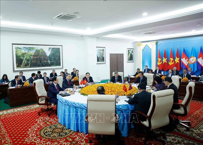 Tổng Bí thư Tô Lâm đồng chủ trì Cuộc gặp giữa Người đứng đầu ba Đảng Việt Nam - Campuchia – Lào- Ảnh 2.