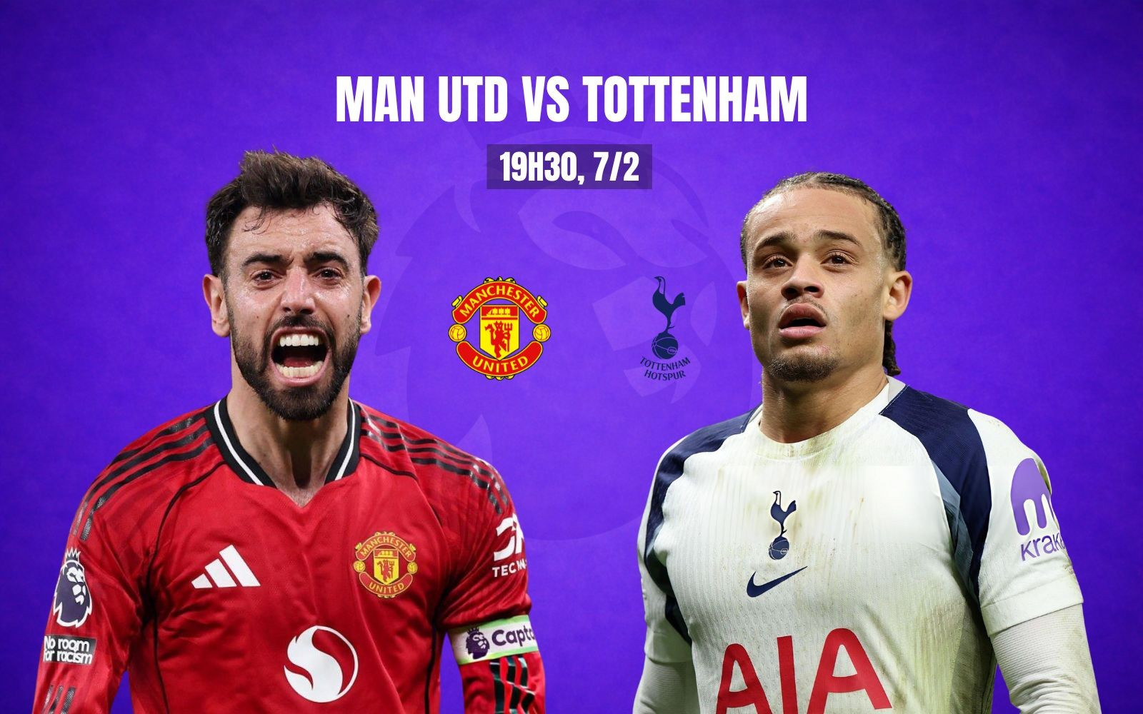 Kênh và link xem trực tiếp MU đấu Tottenham ngày 7/2