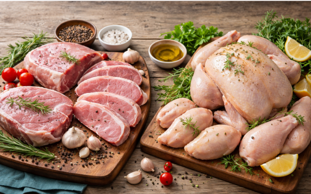 Nên bổ sung protein từ thịt gà hay thịt lợn?