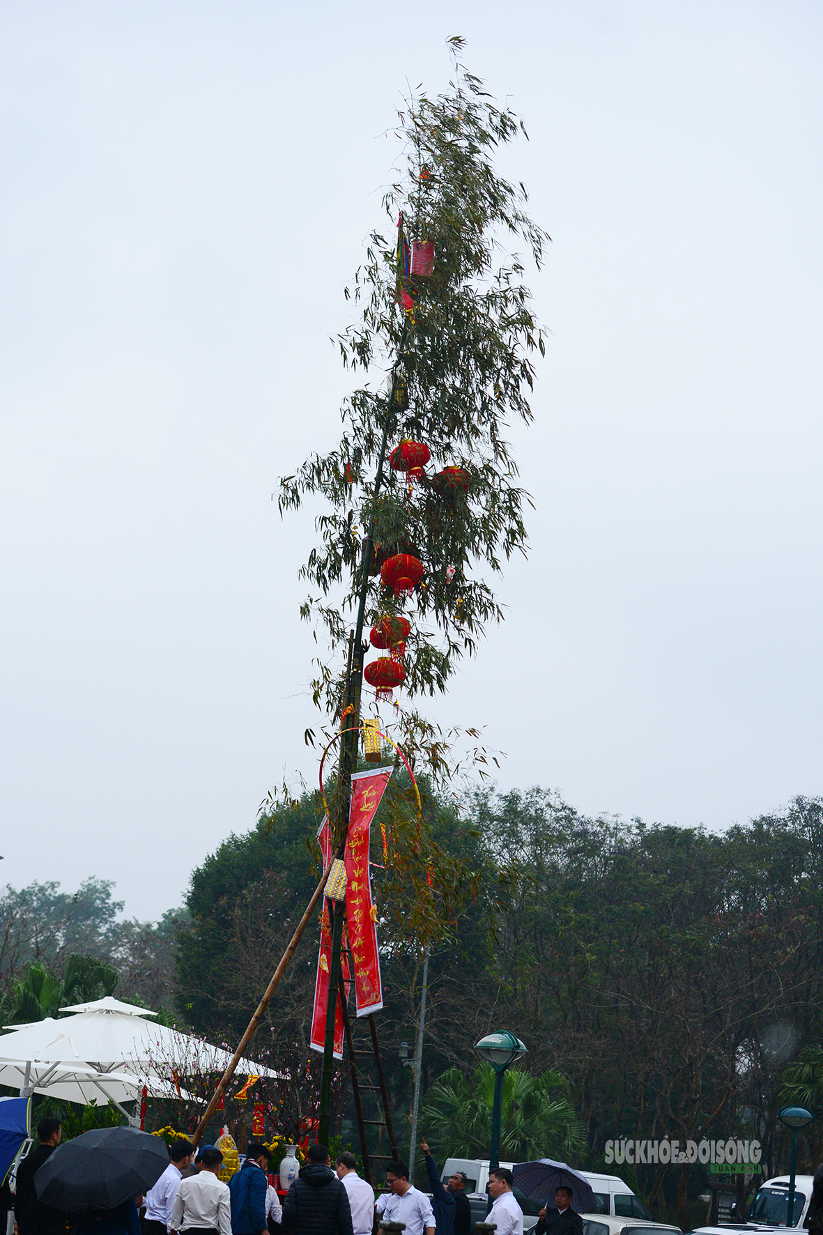 Dựng cây nêu ngày Tết - đánh thức hồn thiêng mùa xuân- Ảnh 7.