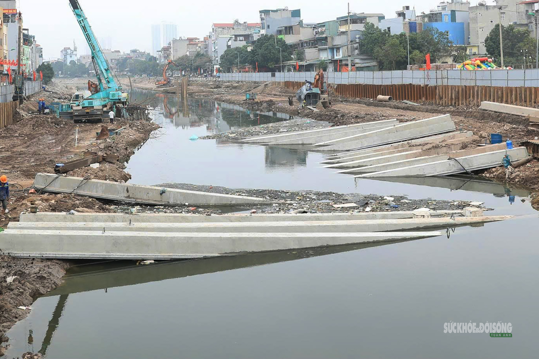 Tăng tốc cải tạo hạ lưu sông Kim Ngưu trước mùa mưa 2026- Ảnh 5.