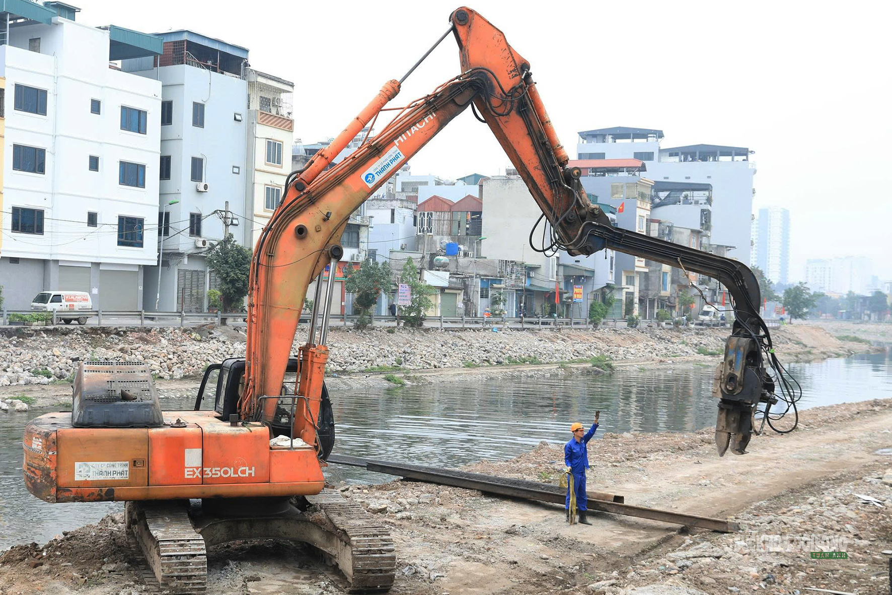 Tăng tốc cải tạo hạ lưu sông Kim Ngưu trước mùa mưa 2026- Ảnh 8.