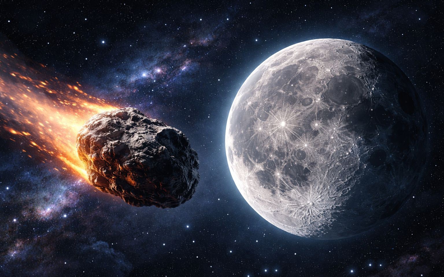 Mặt Trăng có phát nổ như pháo hoa khi va chạm với tảng đá vũ trụ?