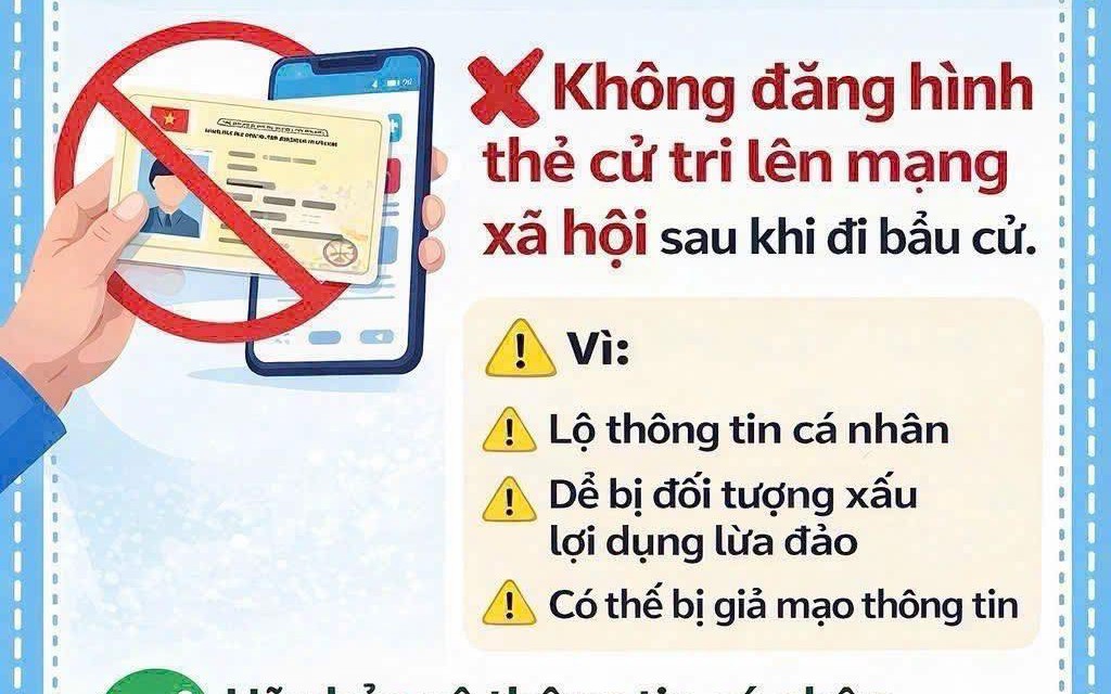 Vì sao không nên đăng thẻ cử tri lên mạng xã hội?