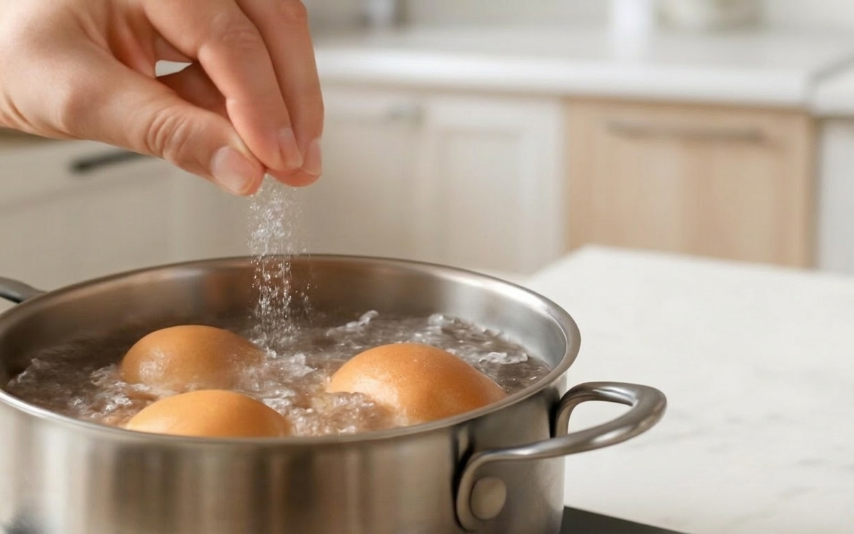 Lý do nên bỏ muối vào nước luộc trứng