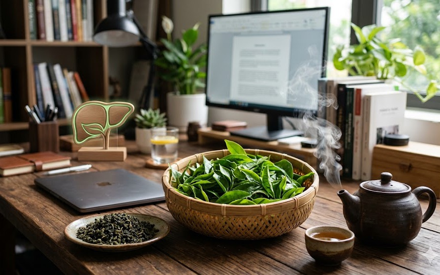 5 sai lầm khi ăn sáng âm thầm hại gan nhiều người vẫn mắc phải- Ảnh 3. Uống lá chè tươi hay trà khô tốt hơn cho gan?