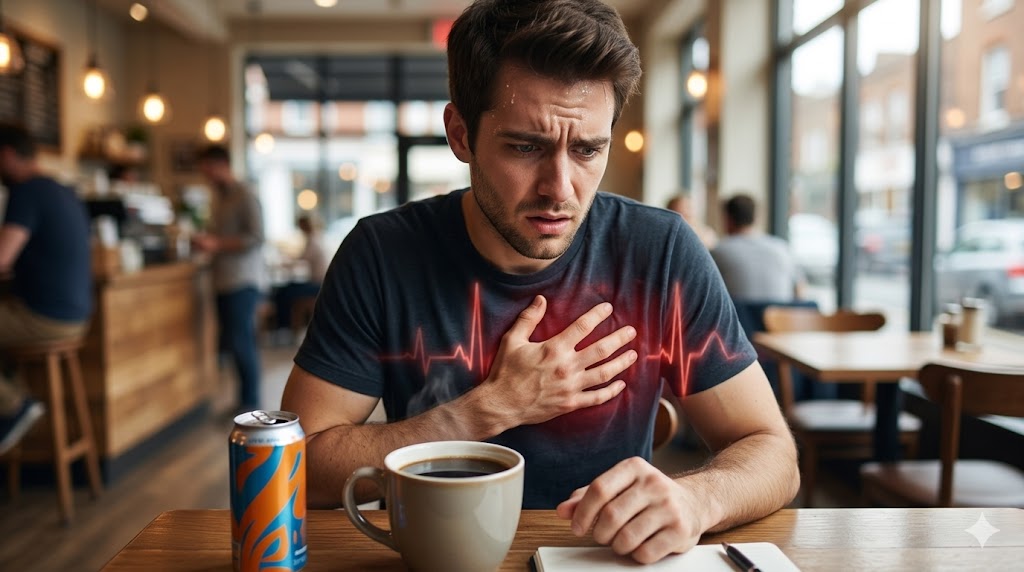 Uống nhiều cà phê, nước tăng lực có thể gây rối loạn nhịp tim