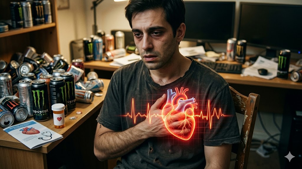 Uống nhiều cà phê, nước tăng lực có thể gây rối loạn nhịp tim