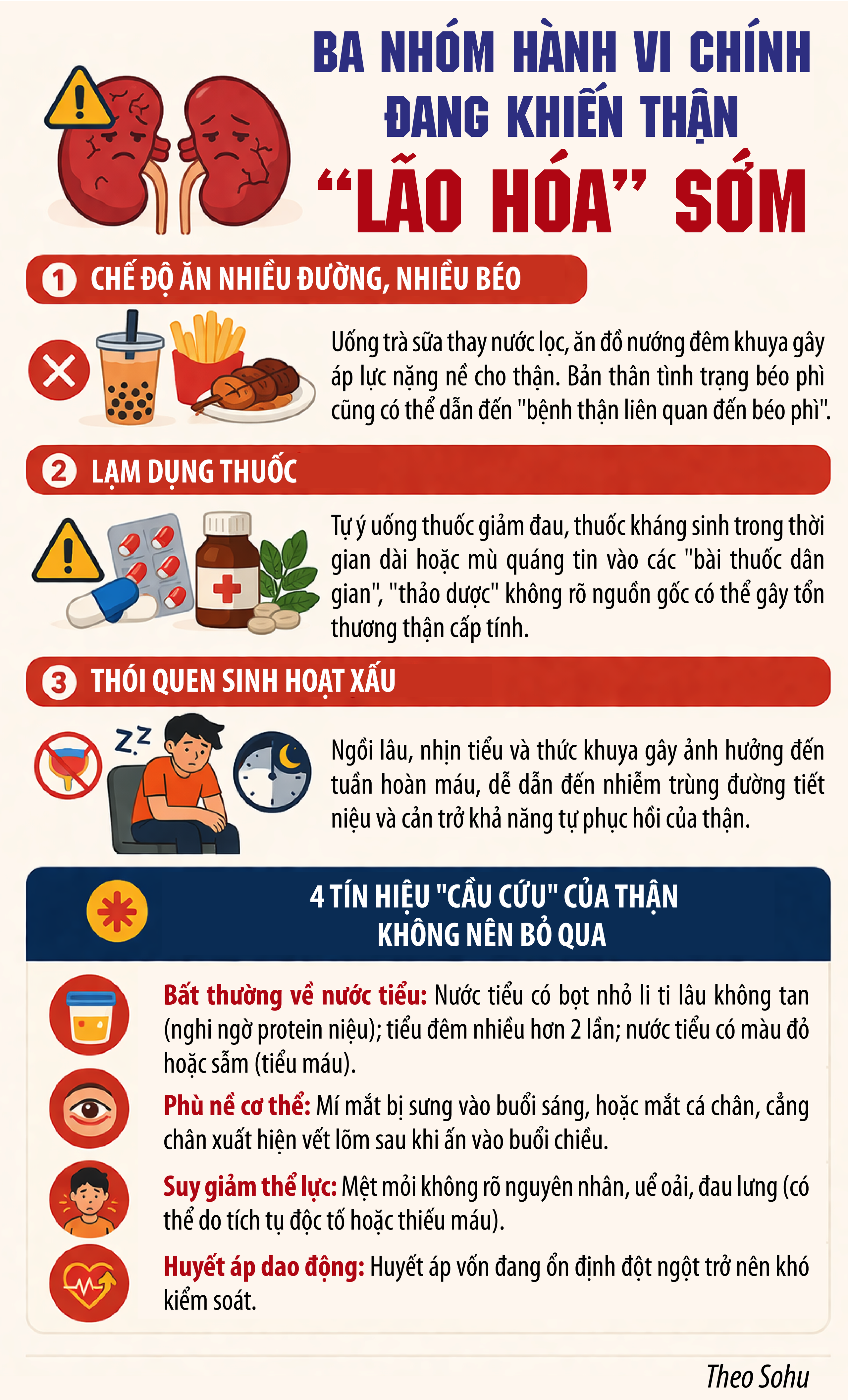 3 thói quen âm thầm hủy hoại thận: Đến khi phát hiện đã quá muộn- Ảnh 1.
