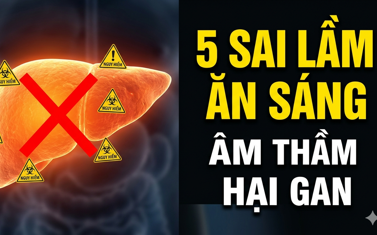 5 sai lầm khi ăn sáng âm thầm hại gan nhiều người vẫn mắc phải