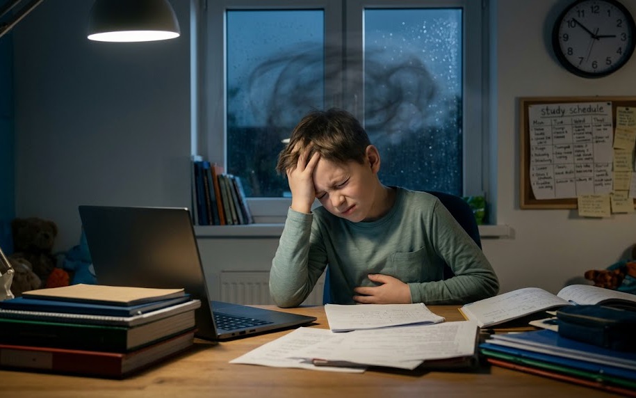 Vì sao trẻ thường xuyên đau bụng dù đi khám không ra bệnh? 1 yeu to tam ly nhu cang thang ap luc hoc tap co the gay dau bung chuc nang o tre 17742305330151806182502 0 11 572 926 crop 17742306004301605394963