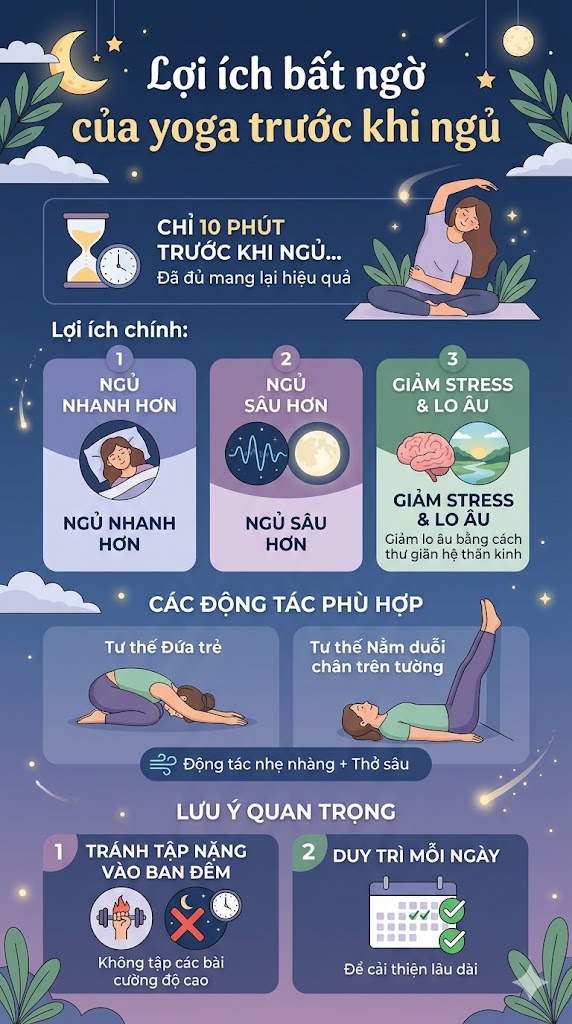 Chỉ 10 phút yoga mỗi tối giúp ngủ ngon và giảm căng thẳng- Ảnh 2. Chỉ 10 phút yoga mỗi tối giúp ngủ ngon và giảm căng thẳng- Ảnh 2.