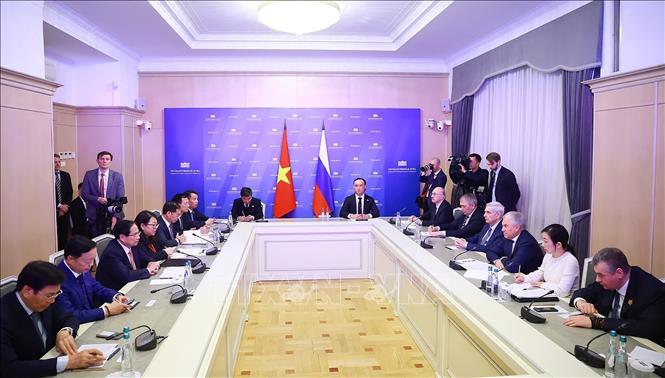 Thủ tướng Phạm Minh Chính hội kiến Chủ tịch Đuma Quốc gia Nga- Ảnh 4.