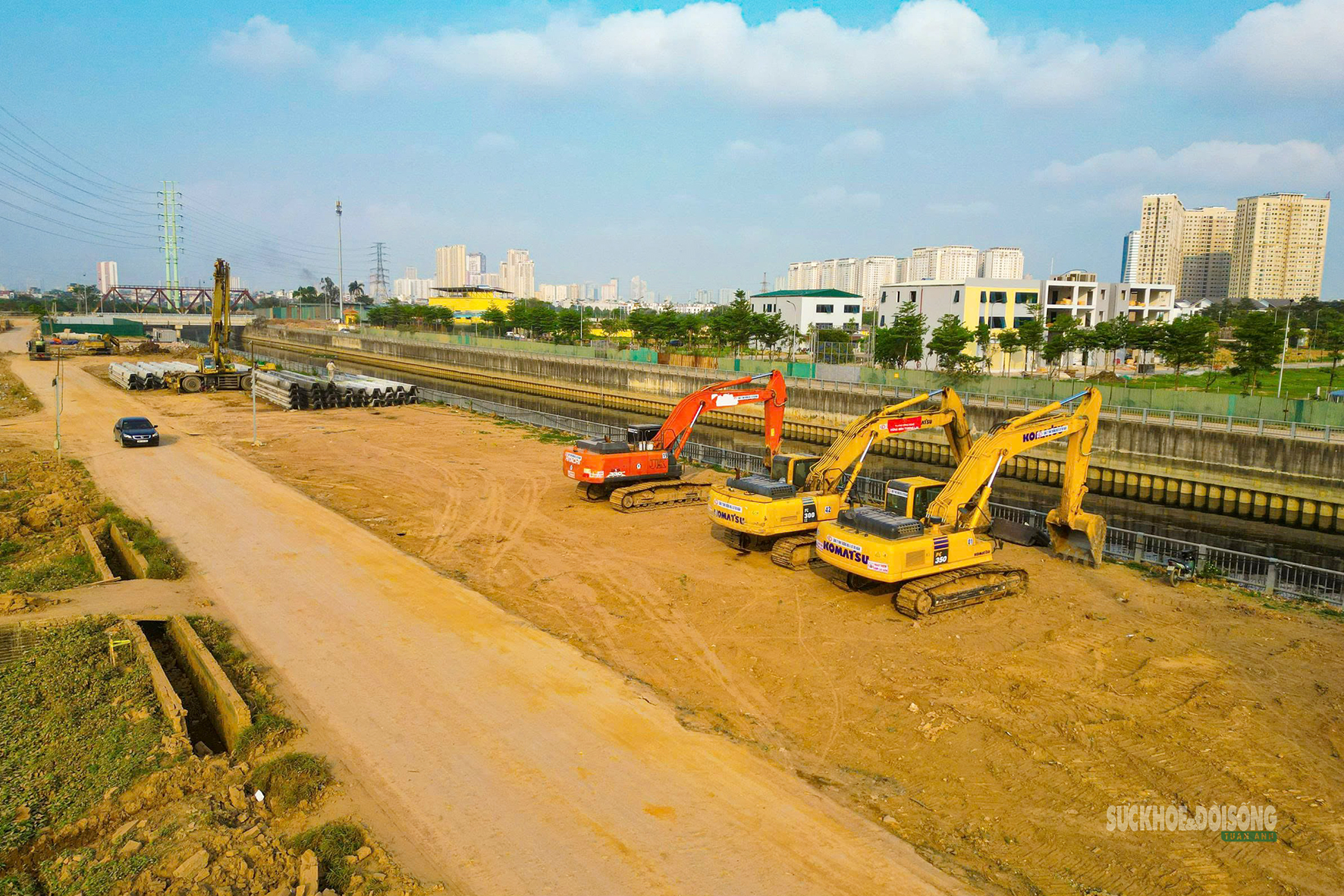 Hà Nội đẩy nhanh thi công hồ điều hòa giảm ngập phía Tây- Ảnh 3. Hà Nội đẩy nhanh thi công hồ điều hòa giảm ngập phía Tây- Ảnh 3.