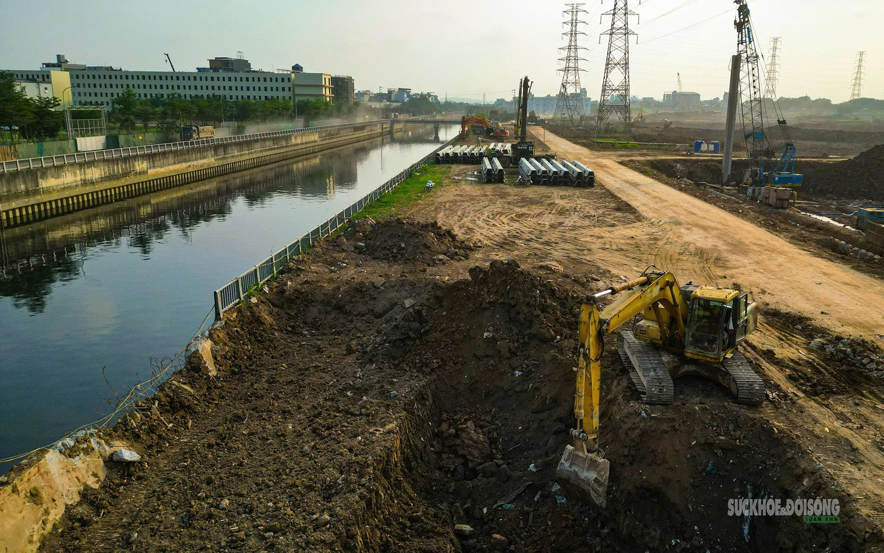 Hà Nội đẩy nhanh thi công hồ điều hòa giảm ngập phía Tây