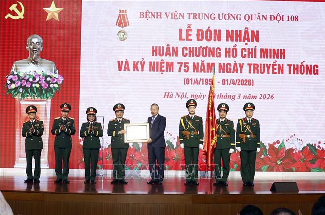 Tổng Bí thư Tô Lâm dự Lễ Kỷ niệm 75 năm Ngày truyền thống của Bệnh viện 108- Ảnh 5.