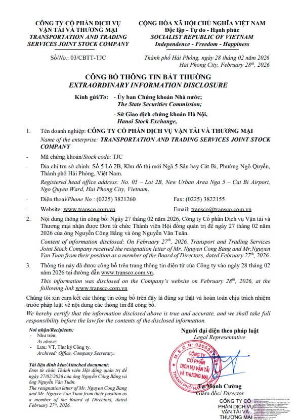 Thành viên HĐQT Transco từ chức- Ảnh 2. Thành viên HĐQT Transco từ chức- Ảnh 2.