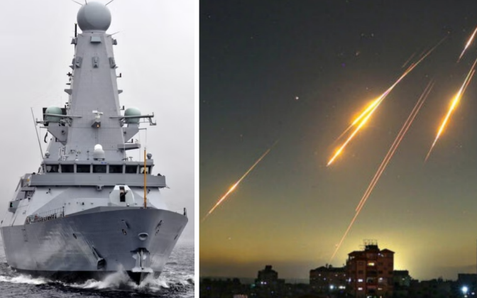 Tàu chiến hai thân tối tân của Iran bị đánh chìm giữa làn sóng không kích dữ dội- Ảnh 1. Tàu chiến hiện đại bậc nhất của Anh là "miếng mồi ngon" cho tên lửa Iran