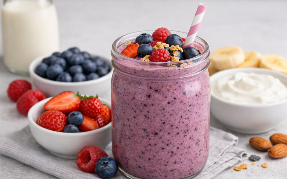 5 món sinh tố giúp giảm cân mà vẫn đẹp da, chắc xương- Ảnh 5. 5 loại sinh tố giàu protein, không lo bị béo