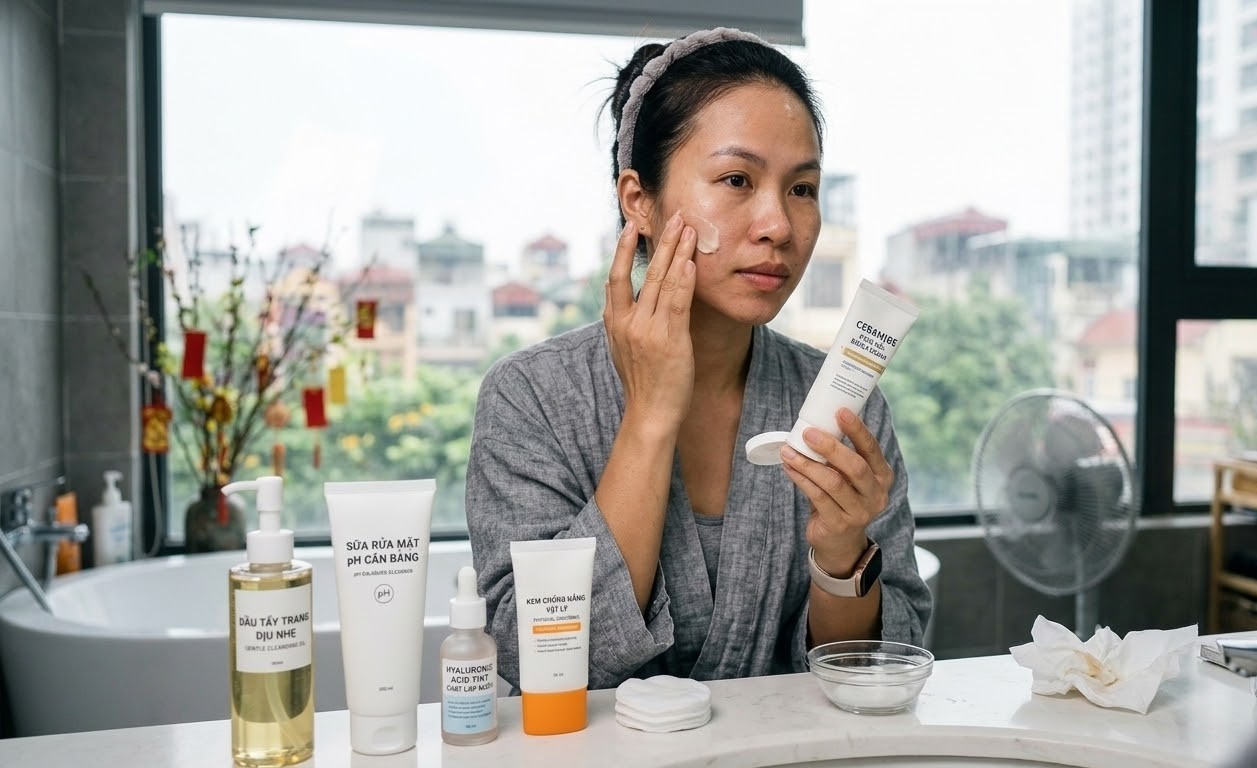 Bí quyết giữ vẻ rạng rỡ cho làn da 'quá tải' đầu xuân- Ảnh 1.