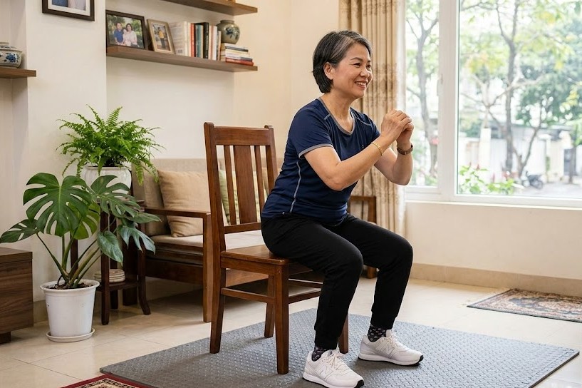 7 phút tập trên ghế giúp ngăn ngừa mất cơ tốt hơn tập tạ sau tuổi 60- Ảnh 3.