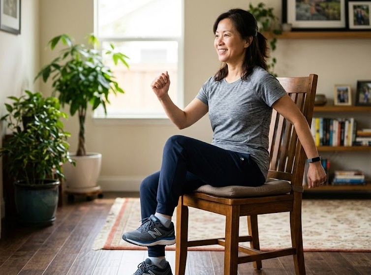 7 phút tập trên ghế giúp ngăn ngừa mất cơ tốt hơn tập tạ sau tuổi 60- Ảnh 5.