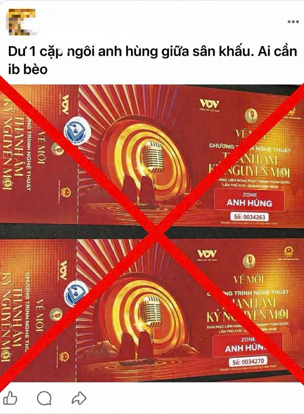 Cảnh báo rao bán vé mời concert 'Thanh âm kỷ nguyên mới'- Ảnh 1.