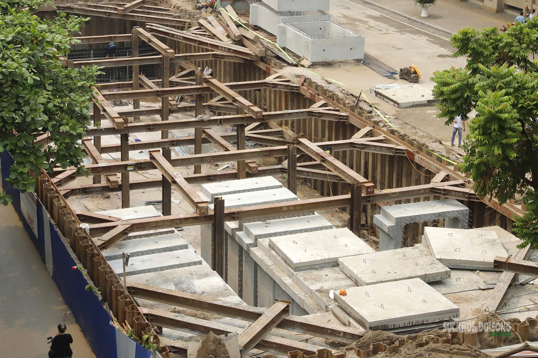 Cận cảnh 'siêu bể' chống ngập dưới lòng phố cổ Hà Nội- Ảnh 9.