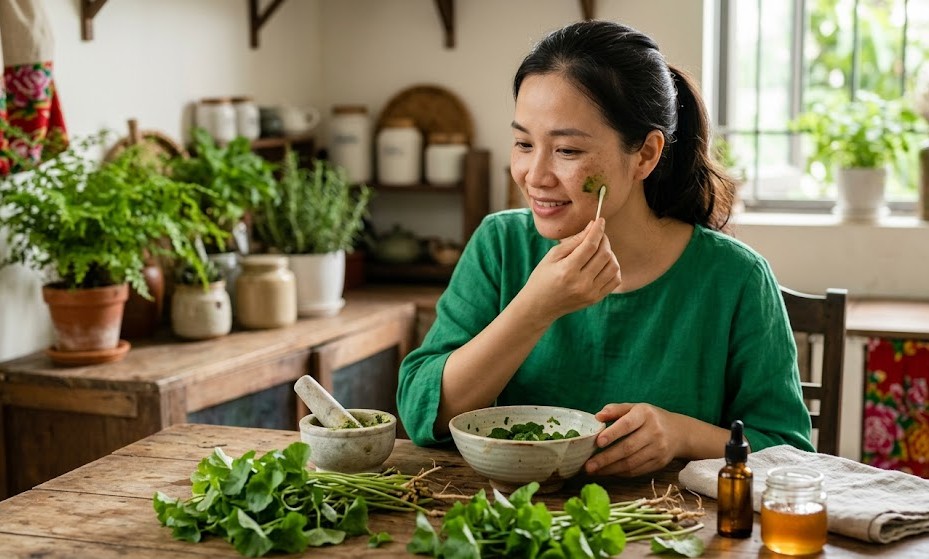 Mẹo chữa nám da từ rau má- Ảnh 2.