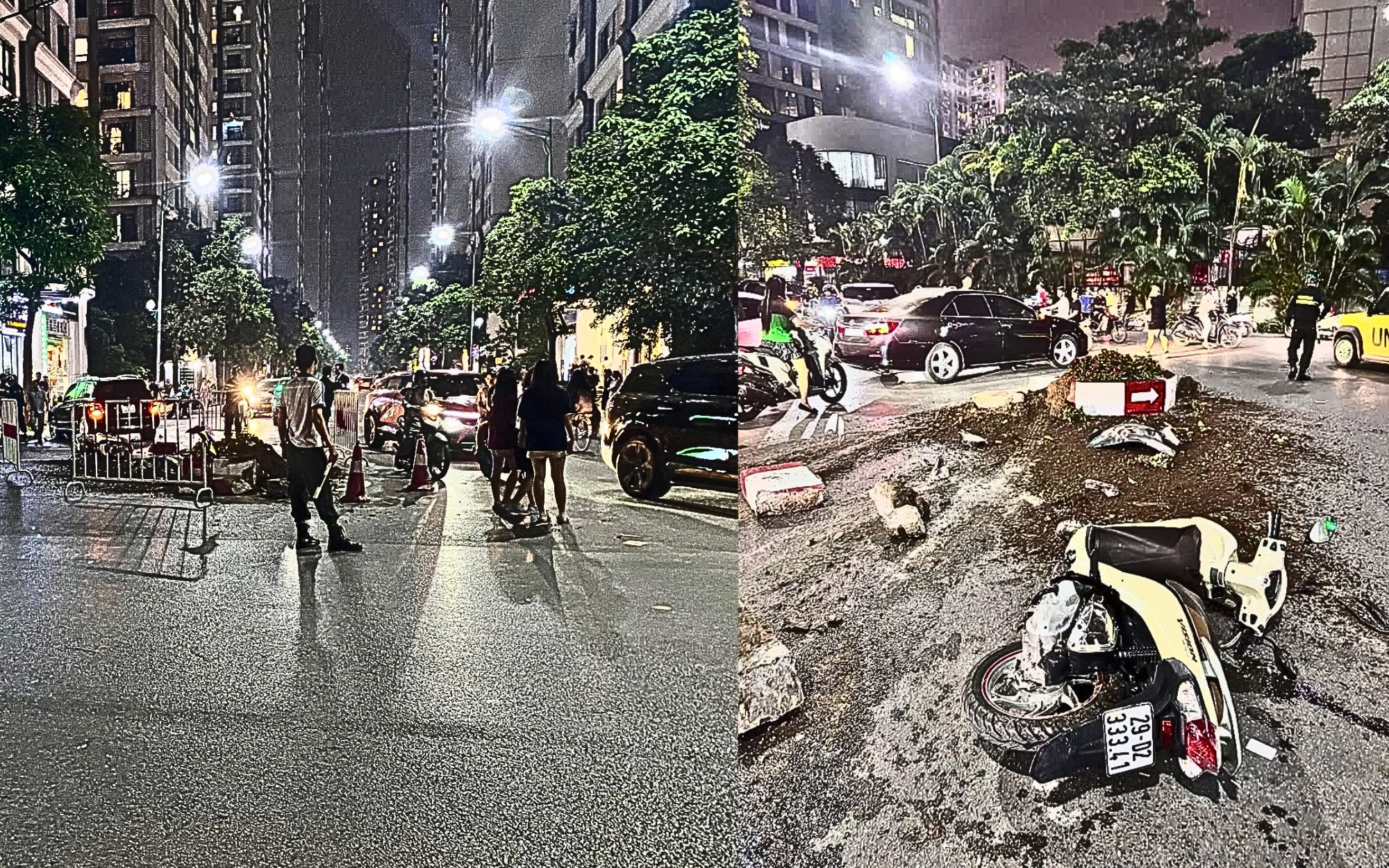 Tài xế vi phạm nồng độ cồn gây tai nạn liên hoàn trong khu đô thị Hà Nội