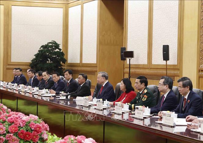 Tổng Bí thư, Chủ tịch nước Tô Lâm hội đàm với Tổng Bí thư, Chủ tịch nước Trung Quốc Tập Cận Bình - Ảnh 4.