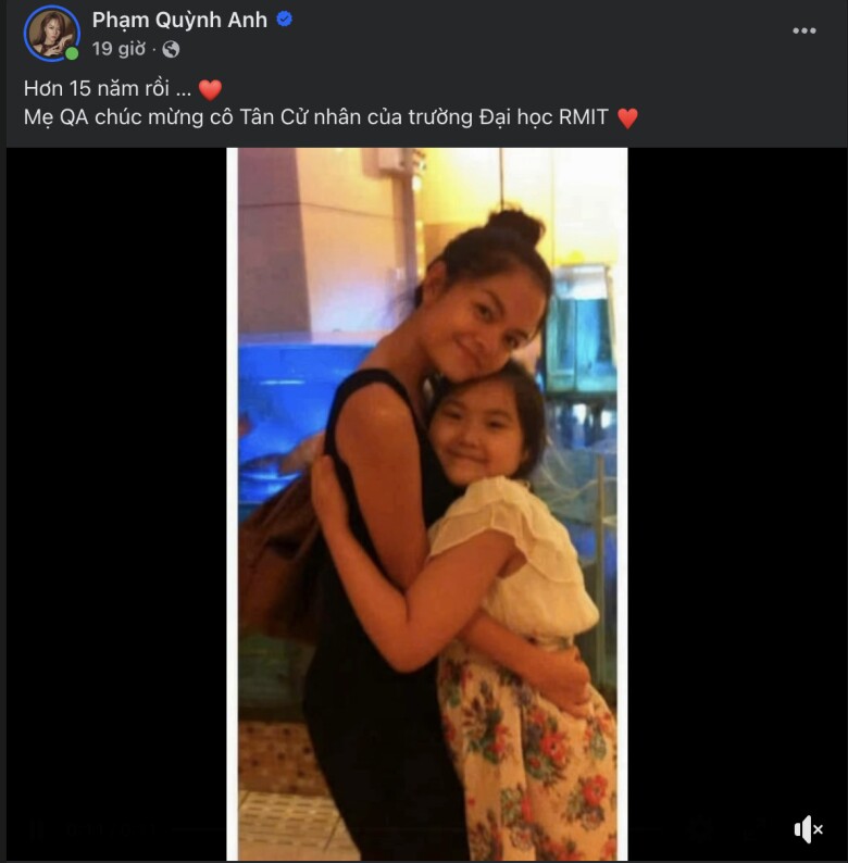 'Con gái' Phạm Quỳnh Anh gây chú ý: Tuổi 23 cao 1m82, cử nhân Đại học nổi tiếng- Ảnh 1.